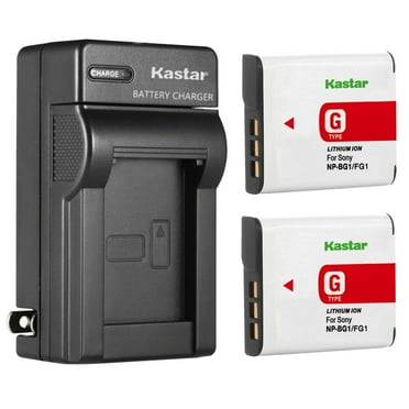 Kastar 2-Pack NP-BG1 Battery and AC Wall Charger Replacement for Sony Cyber-shot DSC-W215, Cyber-shot DSC-W220, Cyber-shot DSC-W230, Cyber-shot DSC-W270, Cyber-shot DSC-W275, Cyber-shot DSC-W290