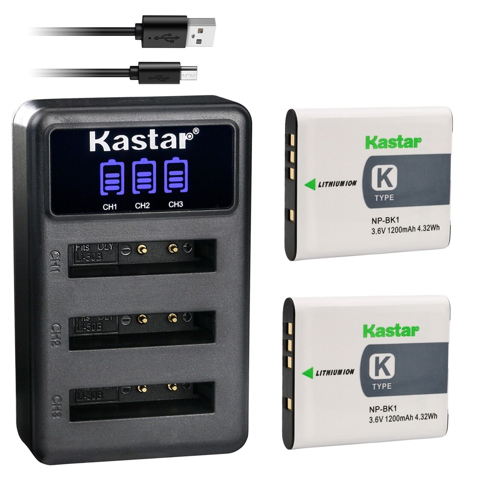 Kastar Slim Battery Charger For Sony NP-BG1/FG1 – Fits Cyber-shot DSC-HX9V