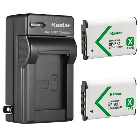 Kastar 2-Pack NP-BX1 Battery and AC Wall Charger Replacement for Sony Cyber-shot DSC-HX90, Cyber-shot DSC-HX90V, Cyber-shot DSC-HX99, Cyber-shot DSC-RX1, Cyber-shot DSC-RX1R Digital Camera
