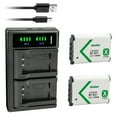 thumbnail image 1 of Kastar 2-Pack NP-BX1 Battery and LTD2 USB Charger Replacement for Sony HDR-AS300, HDR-AS50 Action Cam, HDR-AS50R, HDR-CX240, HDR-CX240E, HDR-CX405, HDR-CX440, HDR-GW66, HDR-GWP88, Vlog Camera ZV-1, 1 of 6