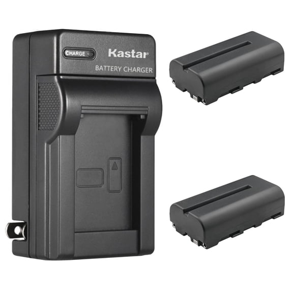 Kastar 2-Pack NP-F550 / NP-F570 Battery and AC Wall Charger Replacement for Blackmagic Design Video Assist 5", Blackmagic Design Video Assist 7", Blackmagic Design Video Assist 3G-SDI/ 7" Monitor