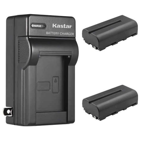 Kastar 2-Pack NP-F550 / NP-F570 Battery and AC Wall Charger Replacement for CAME-TV Motorized Parallax Slider (31.5") (47.2), CAME-TV Motorized Parallax Slider with Bluetooth (39.4) (47.2)