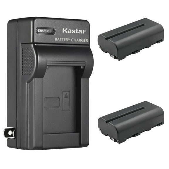 Kastar 2-Pack NP-F550 / NP-F570 Battery and AC Wall Charger Replacement for Konova Bluetooth Wireless Motor System for P1 and K-Series Sliders, Konova S2 Motorized System for Konova Camera Sliders