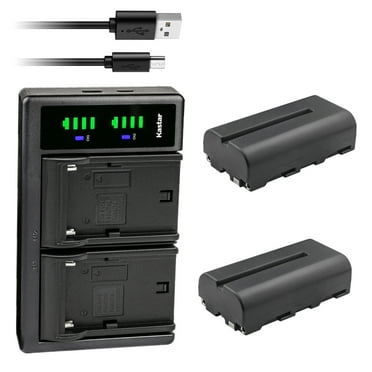 Kastar 2-Pack NP-F550 / NP-F570 Battery and LTD2 USB Charger Compatible with Godox LED126 Hot Shoe Professional, LED170 II DSLR DV Camera LED Video Light, LEDP-260C Portable Dimmable LED Video Light