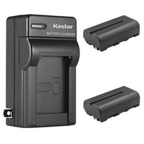 Kastar 2-Pack NP-F550 / NP-F570 Battery and AC Wall Charger Replacement for Bescor MP-101 Motorized Pan/Tilt Head, GVM WX-1D Motorized Pan Head