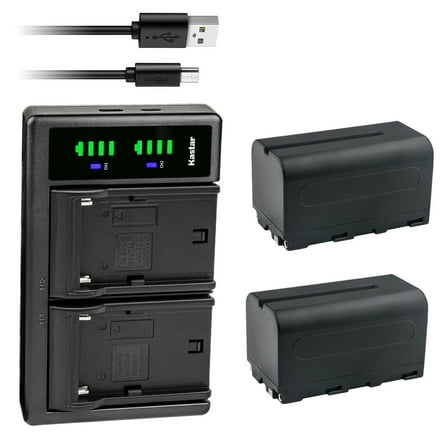 Kastar 2-Pack NP-F750 / NP-F770 Battery and LTD2 USB Charger Compatible with Blackmagic Design Video Assist 5", Blackmagic Design Video Assist 7", Blackmagic Design Video Assist 3G-SDI/HDMI 7" Monitor