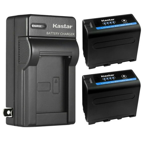 Kastar 2-Pack NP-F970PRO Battery 7.2V 8700mAh and AC Wall Charger Compatible with Sony CCD-TRV93 CCD-TRV930 CCD-TRV94 CCD-TRV940 CCD-TRV95 CCD-TRV97 CCD-TRV98 CCD-TRV99 DSC-D770 CRX10U Camera