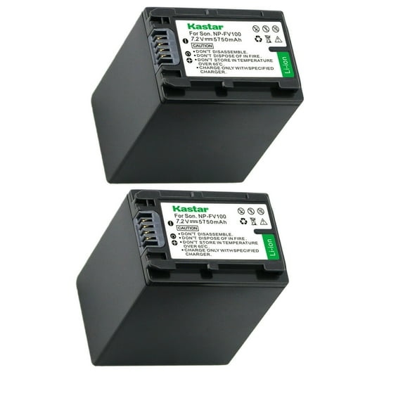 Kastar 2-Pack NP-FH100 Battery Replacement for Sony DCR-SR36, DCR-SR37, DCR-SR38, DCR-SR40, DCR-SR42, DCR-SR45, DCR-SR46, DCR-SR47, DCR-SR48, DCR-SR50, DCR-SR52, DCR-SR55, DCR-SR57, DCR-S60 Camera