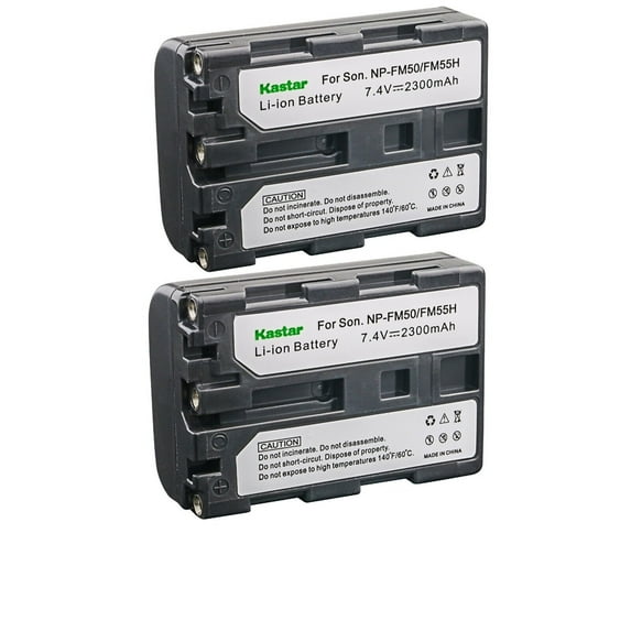 Kastar 2-Pack NP-FM50 / NP-FM55H Battery 7.4V 2300mAh Replacement for Sony DCR-TRV430, DCR-TRV460, DCR-TRV480, DCR-TRV530, DCR-TRV730, DCR-TRV738, DCR-TRV740, DCR-TRV828, DCR-TRV830, DCR-TRV840 Camera
