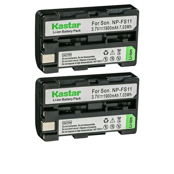 Kastar 2-Pack NP-FS11 Battery Replacement for Sony Cyber-shot DSC-F55, Cyber-shot DSC-F55V, Cyber-shot DSC-P1, Cyber-shot DSC-P20, Cyber-shot DSC-P30, Cyber-shot DSC-P50 Camera