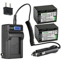 Kastar 2-Pack NP-FV70 Battery and LCD AC Charger Compatible with Sony HDR-CX180, HDR-CX190, HDR-CX200, HDR-CX210, HDR-CX220, HDR-CX230, HDR-CX250, HDR-CX260V, HDR-CX280, HDR-CX290, HDR-CX300