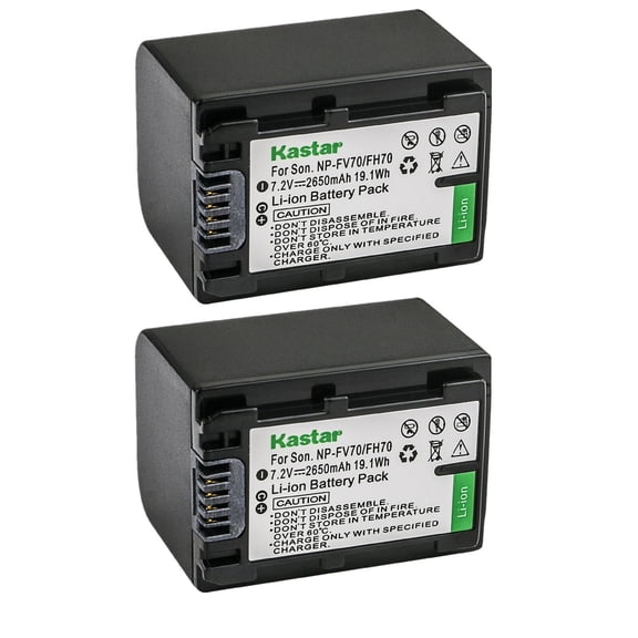 Kastar 2-Pack NP-FV70 Battery Replacement for Sony HDR-PJ420, HDR-PJ50, HDR-PJ510, HDR-PJ540, HDR-PJ580, HDR-PJ650, HDR-PJ670, HDR-PJ710, HDR-PJ740, HDR-PJ760, HDR-PJ780, HDR-PJ790 Camera