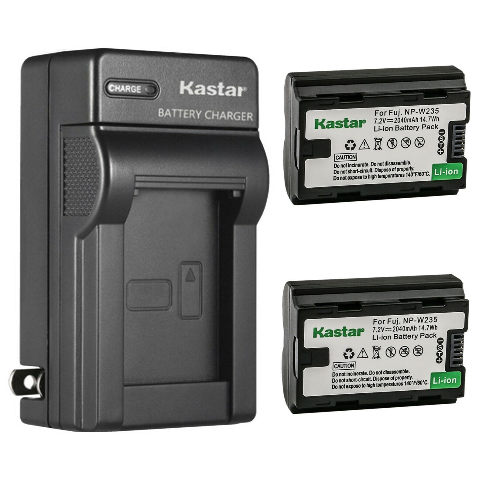 Kastar 1-Pack NP-W235 Battery and AC Wall Charger Replacement for