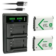 Kastar 2-Pack NPBX1 Battery and LTD2 USB Charger Replacement for Sony ZV-1 Vlogging Camera, ZV-1F Vlogging Camera, Sony ZV-1 II Digital Camera, Hasselblad Stellar Special Edition Digital Camera