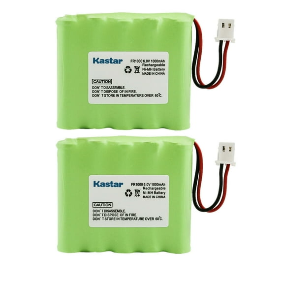 Kastar 2-Pack Ni-MH Battery 6.0V 1000mAh Replacement for Eton FR1000, Video Link Radio 1000, Emergency Radio Battery, Eton FRS/GMRS COMBINATION