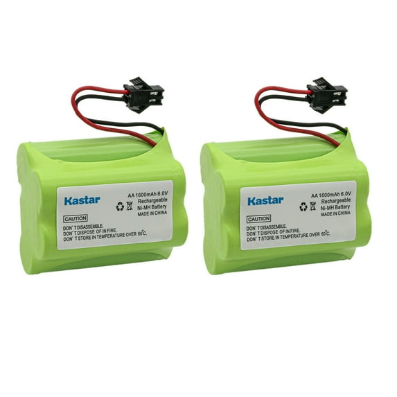 Kastar 2-Pack Ni-MH Battery 6V 1600mAh Replacement for Harbor Freight Outdoor Motion Sensor Light, Sunforce 80 Led Solar Motion Light, Outdoor Sensor Light, Motion Detection Light