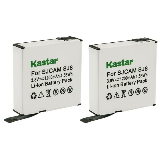 Kastar 2-Pack SJ8 Battery Replacement for SJCAM SJ8 Star, SJCAM SJ8B Battery, SJCAM SJ8 Star Sport Camera, SJCAM SJ8 Star 4K Ultra HD Action Camera
