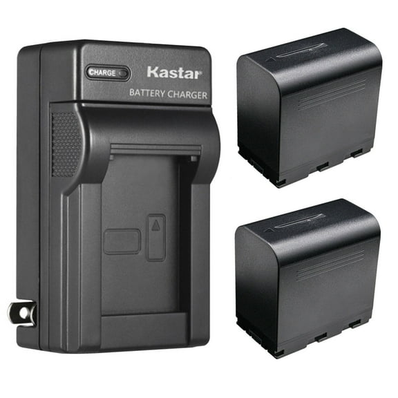 Kastar 2-Pack SSL-JVC70 Battery and AC Wall Charger Compatible with JVC SSL-JVC50, SSL-JVC70, SSL-JVC75, BN-S8I50 Battery, JVC GY-LS300, GY-LS300CHU Camera