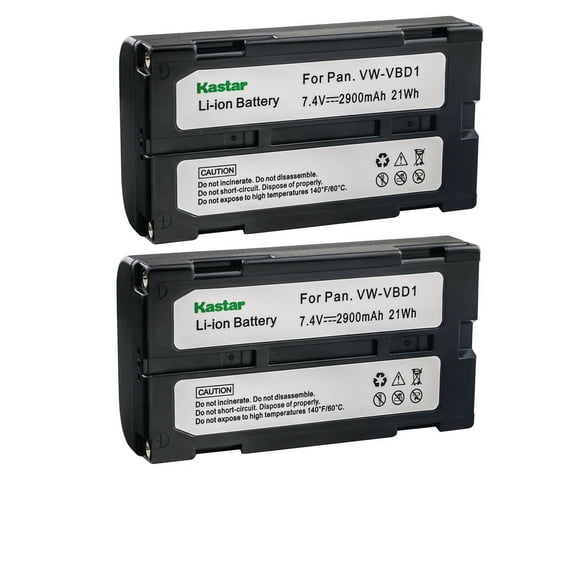 Kastar 2-Pack VW-VBD1 Battery Replacement for Hitachi VM-H755LA, VM-H765LA, VM-H768LE, VM-H775LE, VM-H835LA, VM-H845L, VM-H845LA, VM-H855LA, VM-H955LA, VM-BPL13, VM-BPL27, VM-BPL30, VM-BPL60