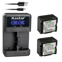Kastar 2-Pack VW-VBG070 Battery and LED2 USB Charger Compatible with Panasonic HDC-TM300P HDC-TM300PC HDC-TM350 HDC-TM650 HDC-TM700 HDC-TM700K HDC-TM750 HDC-TMT750GK NV-GS90 NV-GS98GK Camera