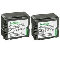 Kastar 2-Pack VW-VBG130 Battery Replacement for Panasonic HDC-TM300, HDC-TM300K, HDC-TM300P, HDC-TM300PC, HDC-TM350, HDC-TM650, HDC-TM700, HDC-TM700K, HDC-TM750, HDC-TMT750GK, NV-GS90 Camera