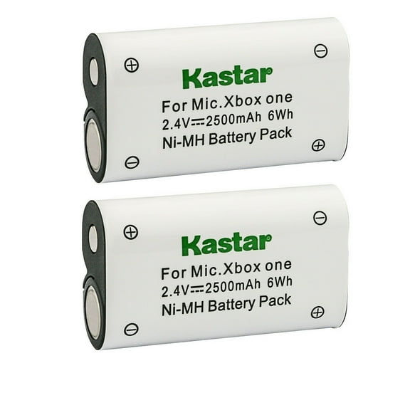 Kastar 2-Pack XBOX1 Ni-MH Battery 2500mAh Replacement for Microsoft Xbox One, Xbox One S, Xbox One X, Xbox One Elite Wireless Controller