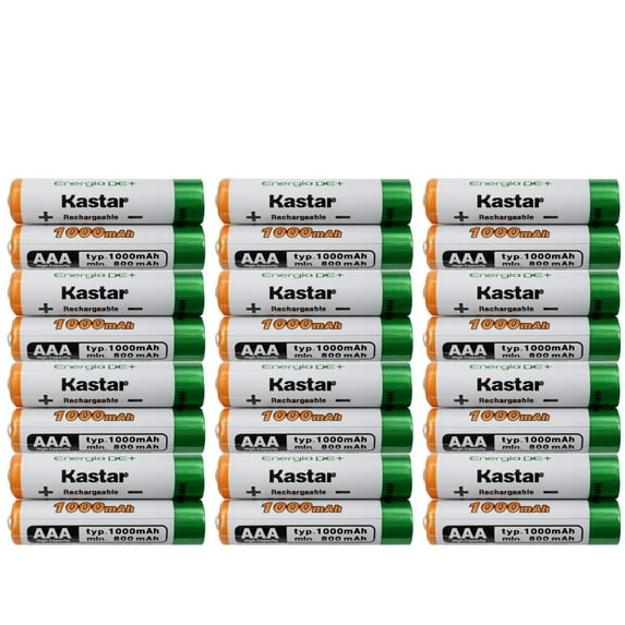 Kastar 24 Pcs Battery Replacement for VTech ev2625 ev2626 ev2650 ev2653 IP5821 IP5825 IP5826 IP5850 IP5852 IP5856, GE Phone Models: 28320EE2 28321EE2 Phone