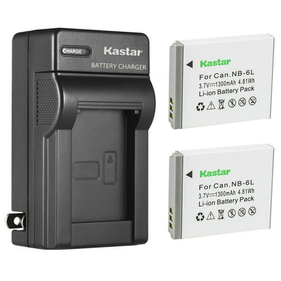 Kastar 2Pcs Battery and AC Wall Charger Replacement for Canon PowerShot SX520 HS, PowerShot SX530 HS, PowerShot SX540 HS, PowerShot SX600 HS, PowerShot SX610 HS, PowerShot SX700 HS, PowerShot SX710 HS
