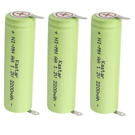 Kastar 3-Pack 1.2V 2200MAh Ni-MH Battery Compatible with Braun 7540 7570 7630 7680 7690 7765 7785 7795 Micron vario 3 XP 5615 Dantona RAZOR-17 RAZOR-19 Battery EBR-17 EBR-19 Omega CL511