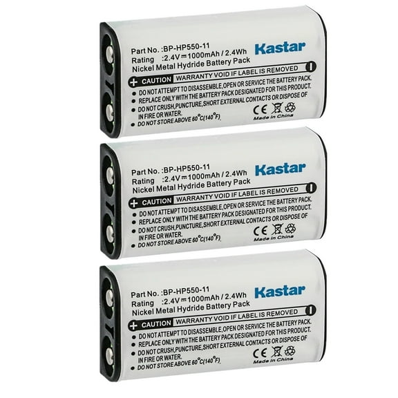 Kastar 3-Pack 2.4V 1000mAh Ni-MH Battery Replacement for Sony BP-HP800-11 Battery, Sony MDR-RF995 MDR-RF995RK Wireless Headset