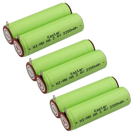 Kastar 3-Pack 2.4V 2200mAh Ni-MH Battery Replacement for Norelco RL11 Norelco RR-1 Norelco ULTW-1 Norelco WER 6000 Norelco WER 6200 Norelco WER 8000 Norelco XLR 3000 Norelco XLR 930
