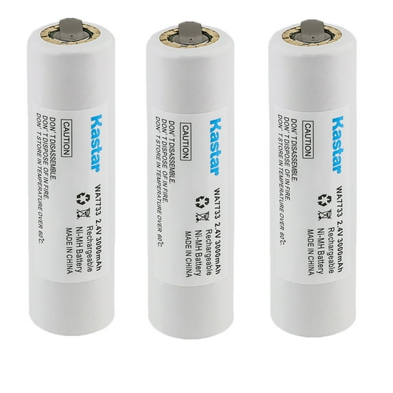 Kastar 3-Pack 2.4V 3000mAh Ni-MH Battery Replacement for Wah 00040-100 370-216, Wah 7700, Wah 7733, Wah Nic0207, Isotip 0040, Isotip 0040001, Isotip 41b001rd531, Isotip 7500, Isotip 7540