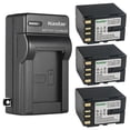 thumbnail image 1 of Kastar 3-Pack BN-V428 Battery and AC Wall Charger Replacement for JVC JY-HD10, JY-HD10U, JY-VS200, JY-VS200U, CU-VH1, CU-VH1US, GR-33, GR-4000, GR-D20, GR-D200 D201, GR-D2000, GR-D21, GR-D22, GR-D23, 1 of 5
