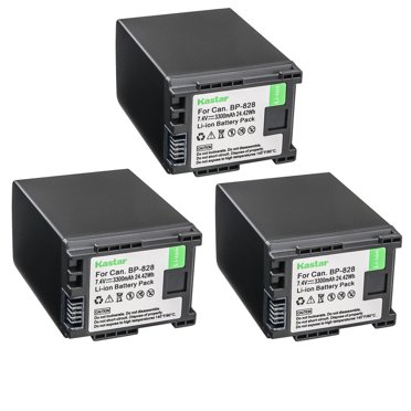 Kastar Super Fast Charger Kit For Canon BP-820 BP-828 Batteries - Includes 3300mAh Battery & Charger For XA11 Camera