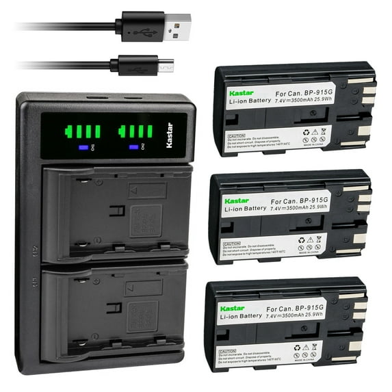 Kastar 3-Pack BP-915G Battery and LTD2 USB Charger Compatible with Phase One P45, Phase One P45 plus P45+, Phase One P65, Phase One P65 plus P65+, Phase One XF 70301