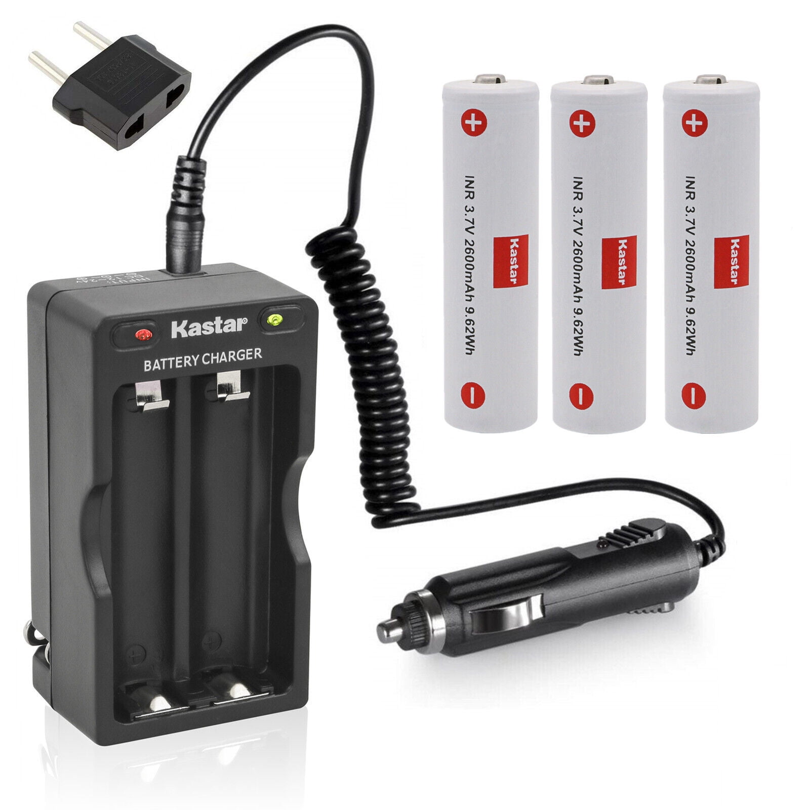 Kastar 3-Pack Battery + AC Charger Car Charger Compatible with Zhiyun CRANE V1 CRANE 2, CRANE 2S, CRANE 3S, CRANE 3S Pro, CRANE 3SE, CRANE 3 LAB, WEEBILL-S, WEEBILL LAB, WEEBILL 3, Z1 Evolution Gimbal
