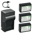 thumbnail image 1 of Kastar 3-Pack Battery and AC & USB-C Charger, Compatible with Sony Alpha A6000 A6400 A6500 A7 A7II A7R A7S A5100 A5000 RX10 RX10II RX10III RX10IV NEX-5 NEX-6 NEX-7 ZV-E10 Pixii A1571 A2572+ Cameras, 1 of 7