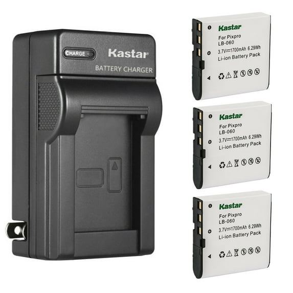 Kastar 3-Pack Battery and AC Wall Charger Replacement for Digilife DDV-H Series DDV-H3, DDV-H6, DDV-H8, DDV-H11Z, DDV-H30, DDV-H31, DDV-H61, DDV-H71Z, DDV-H72Z, DDV-H81, DDV-H110Z