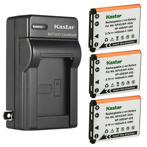 Kastar 3-Pack Battery and AC Wall Charger Replacement for Fujifilm FinePix J10 FinePix J12 FinePix J15 FinePix J15fd FinePix J20 FinePix J25 FinePix J26 FinePix J27 FinePix J28 FinePix J29 Cameras