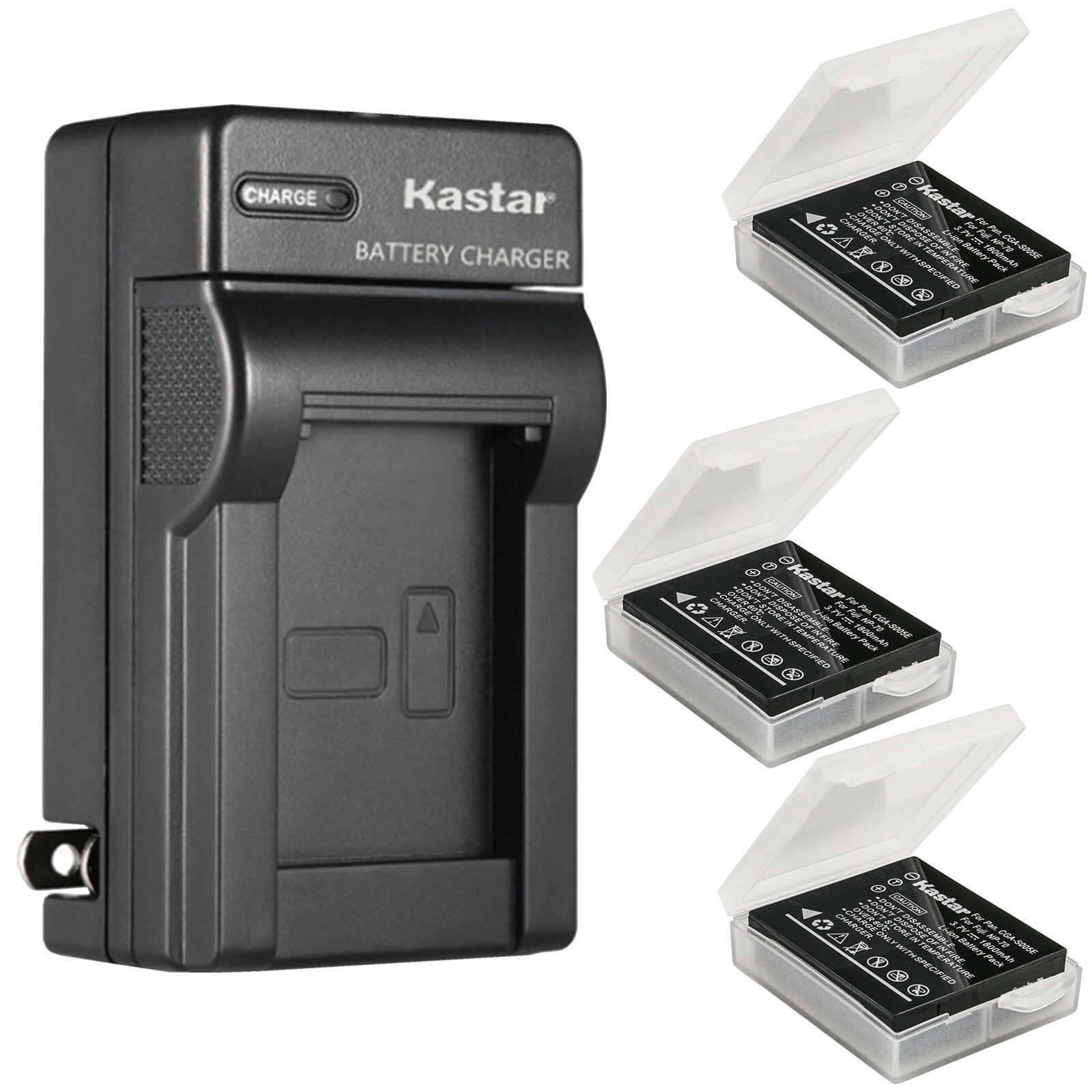 2x Batteria sostituisce Fuji / Fujifilm NP-70 per fotocamera - 1250mAh 3,7V Li-I