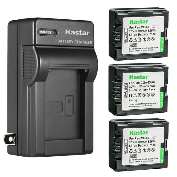 Kastar 3-Pack Battery and AC Wall Charger Replacement for Hitachi DZ-BP7, DZ-BP7S, DZ-BP14, BP14R, DZ-BP14S, DZ-BP21S, DZ-BP21SJ Battery, Hitachi DZ-BD70, DZ-BD7H, DZ-BD9H, DZ-HD90, DZ-BD10H Cameras