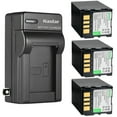 thumbnail image 1 of Kastar 3-Pack Battery and AC Wall Charger Replacement for JVC GR-D271US GR-D272 GR-D272US GR-D273 GR-D273AG GR-D273US GR-D275 GR-D275U GR-D275US GR-D280 GR-D280EX GR-D280US GR-D290 GR-D290AA GR-D290AC, 1 of 5