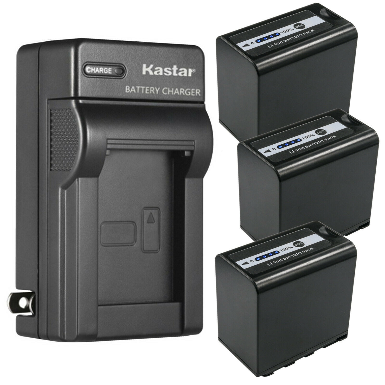Kastar 3-Pack Battery and AC Wall Charger Replacement for