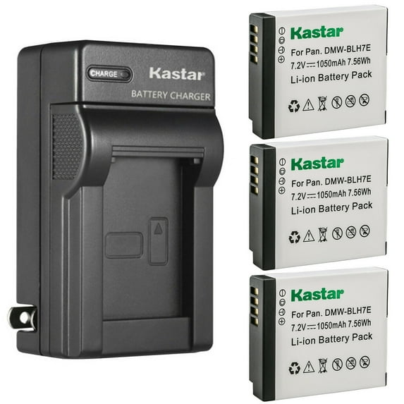 Kastar 3-Pack Battery and AC Wall Charger Replacement for Panasonic Lumix DC-GX800, Lumix DC-GX850, Lumix DC-GF9, Lumix DC-GF9K, Lumix DMC-GM1, Lumix DMC-GM1D, Lumix DMC-GM1K, Lumix DMC-GM1KA Cameras