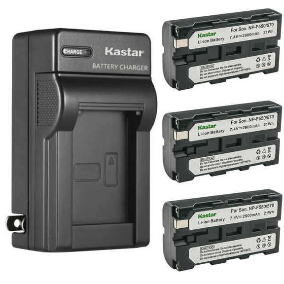 Kastar 3-Pack Battery and AC Wall Charger Replacement for Sony CCD-TR910 CCD-TR913 CCD-TR917 CCD-TR918 CCD-TR930 CCD-TR940 CCD-TR950 CCD-TR97 CCD-TRT97 CCD-TRV101 CCD-TRV15 CCD-TRV16 CCD-TRV17