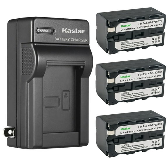 Kastar 3-Pack Battery and AC Wall Charger Replacement for Sony DCR-TR7 DCR-TR7000 DCR-TR7100 DCR-TR8000 DCR-TR8100 DCR-TRU47 DCR-TRV103 DCR-TRV110 DCR-TRV120 DCR-TRV125 DCR-TRV130 DCR-TRV203