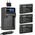 thumbnail image 1 of Kastar 3-Pack Battery and LCD AC Charger Compatible with TOSHIBA NP-120, PX1657, TOSHIBA CAMILEO H30, CAMILEO X100, PENTAX D-Li7, Optio 450, Optio 550, Optio 555, Optio 750 750Z, Optio MX, Optio MX4, 1 of 6