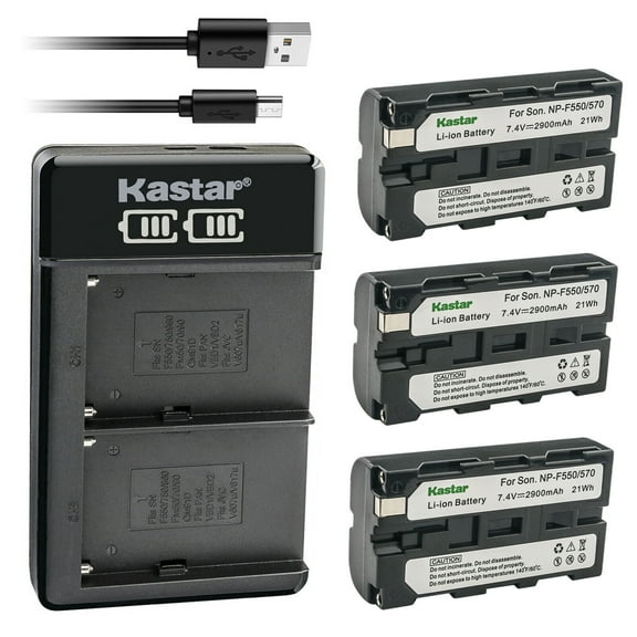 Kastar 3-Pack Battery and LKD2 USB Charger Compatible with Sony CVX-V18NSP DCR-TR7 DCR-TR7000 DCR-TR7100 DCR-TR8000 DCR-TR8100 DCR-TRU47 DCR-TRV103 DCR-TRV110 DCR-TRV120 DCR-TRV125 DCR-TRV130