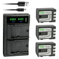 thumbnail image 1 of Kastar 3-Pack Battery and LTD2 USB Charger Compatible with Canon iVIS HG10, iVIS HV20, iVIS HV30, Optura 30, Optura 40, Optura 50, Optura 60, Optura 400, Optura 500, VIXIA HF R10, VIXIA HF R100 Camera, 1 of 6