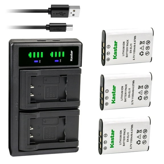 Kastar 3-Pack Battery and LTD2 USB Charger Compatible with Ricoh DB-80 Battery, BJ-8 Charger, Ricoh R50 Camera, Sanyo DB-L70 Battery, DB-L70 Charger, Sanyo Xacti DMX-E10, Sanyo Xacti VPC-E10 Camera